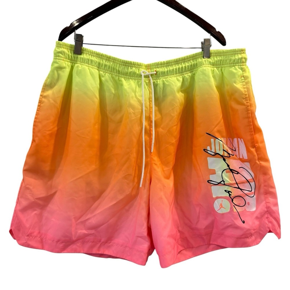 Jordan DNA HBR Poolside Swim Trunks Shorts Men 3XL Multicolor Ombre Mesh Lined